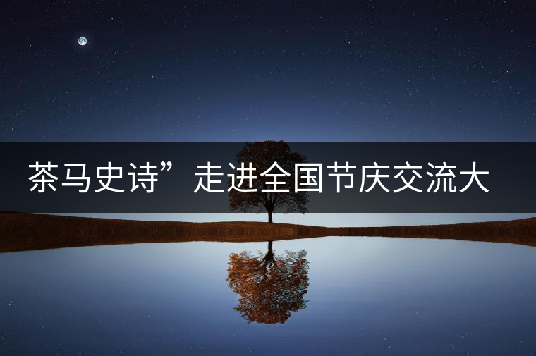 茶馬史詩”走進(jìn)全國(guó)節(jié)慶交流大會(huì)
