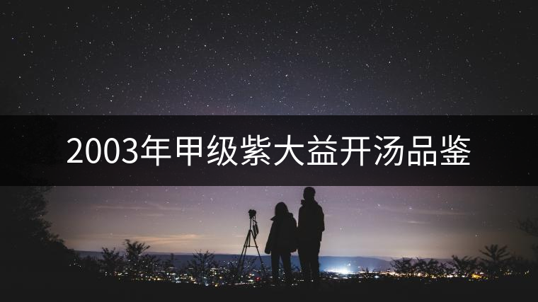 2003年甲級紫大益開湯品鑒 2003年甲級紫大益開湯品鑒