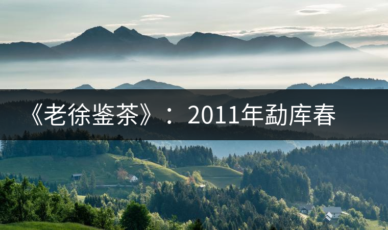 《老徐鑒茶》:2011年勐庫春茶品鑒報(bào)告 《老徐鑒茶》:2011年勐庫春茶品鑒報(bào)告