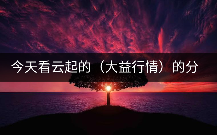 今天看云起的（大益行情）的分析報告，感受如下；轉化什么