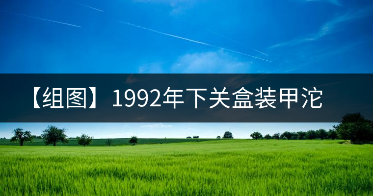 【組圖】1992年下關盒裝甲沱開湯
