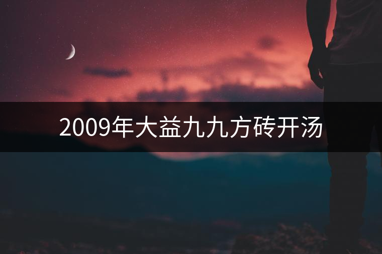 2009年大益九九方磚開(kāi)湯 2009年大益九九方磚開(kāi)湯
