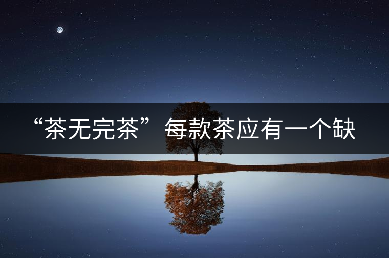 “茶無完茶”每款茶應(yīng)有一個缺點(diǎn)！