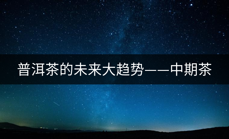 普洱茶的未來大趨勢(shì)——中期茶