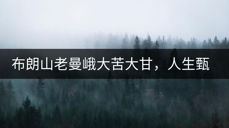 布朗山老曼峨大苦大甘，人生甄味