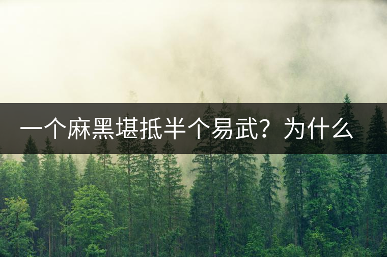 一個麻黑堪抵半個易武？為什么這么好喝？