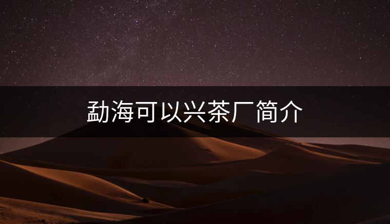 勐?？梢耘d茶廠簡介