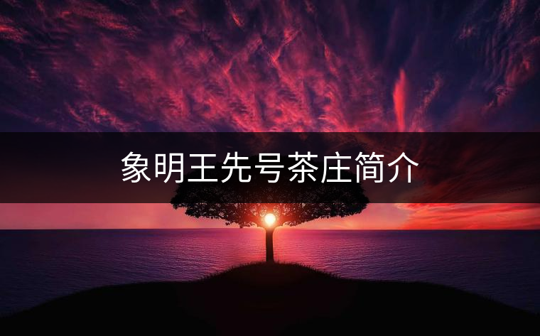 象明王先號(hào)茶莊簡(jiǎn)介