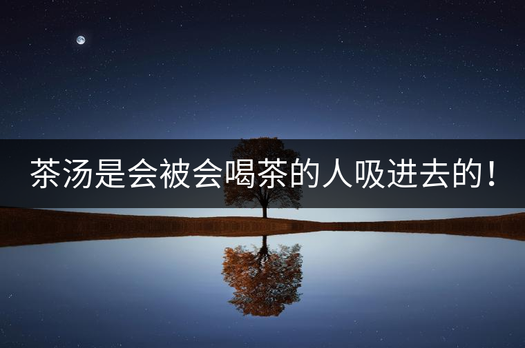 茶湯是會被會喝茶的人吸進(jìn)去的！