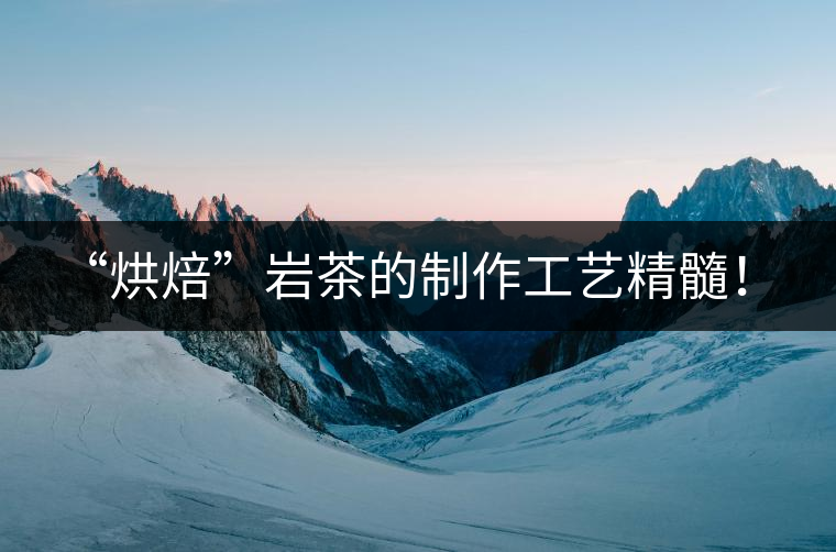 “烘焙”巖茶的制作工藝精髓！