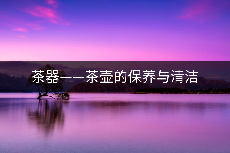 茶器——茶壺的保養(yǎng)與清潔