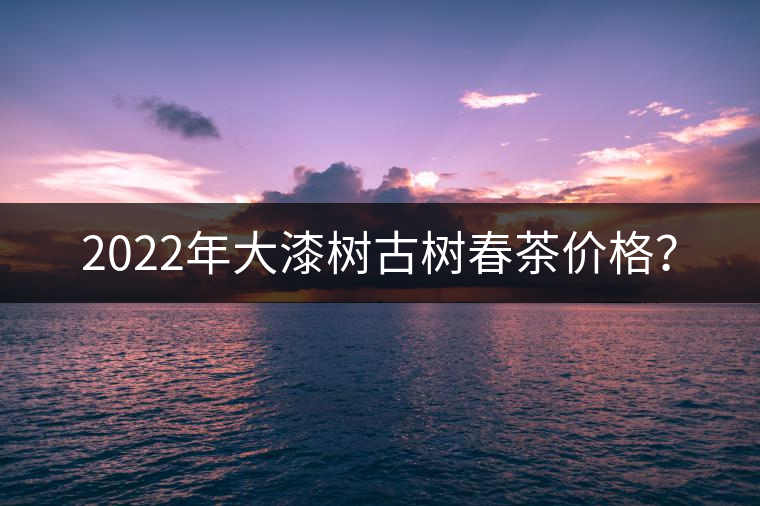 2022年大漆樹古樹春茶價格？