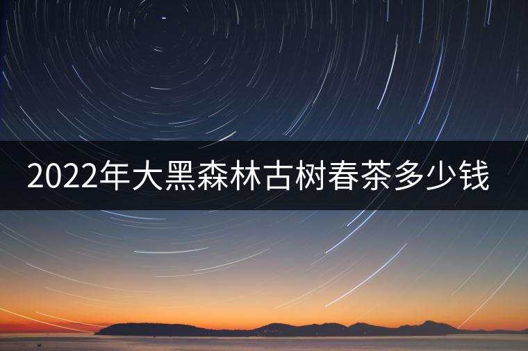 2022年大黑森林古樹春茶多少錢一公斤？