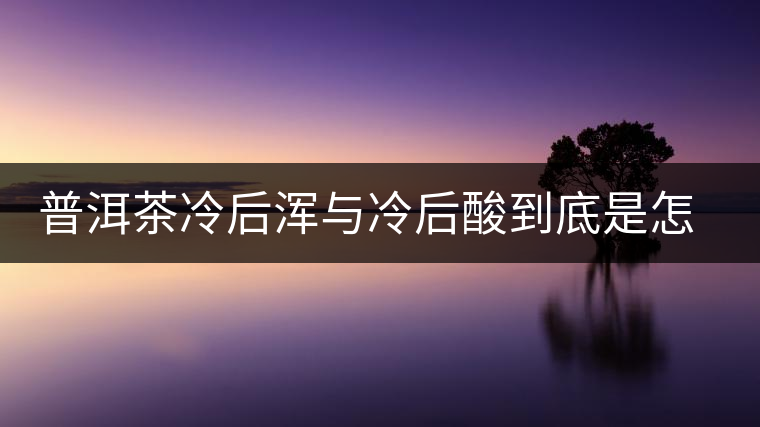 普洱茶冷后渾與冷后酸到底是怎么回事？