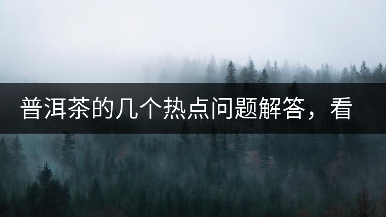 普洱茶的幾個熱點(diǎn)問題解答，看完終于明白了！