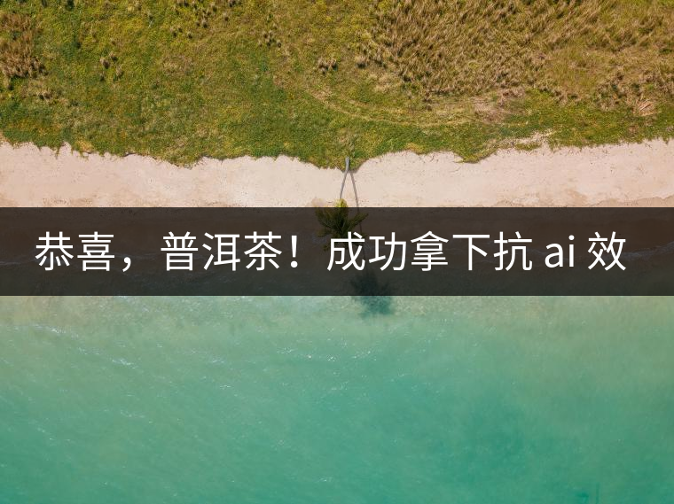 恭喜，普洱茶！成功拿下抗 ai 效果第二名！