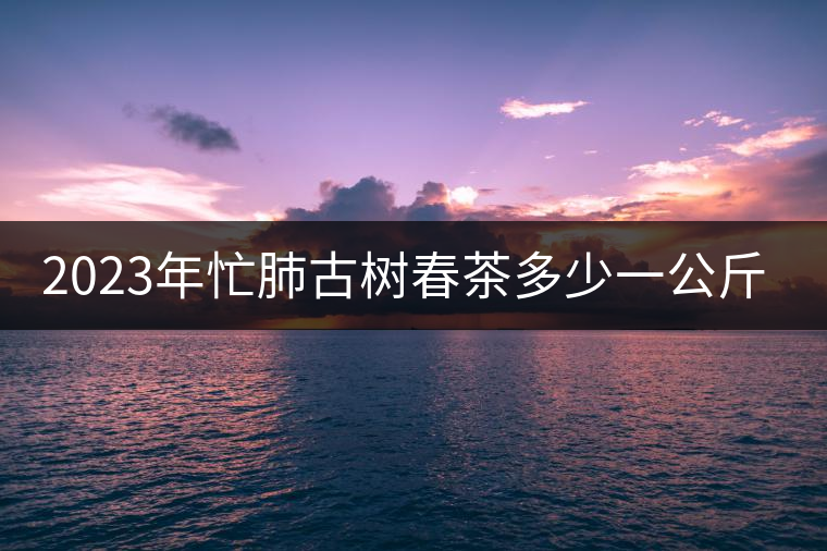 2023年忙肺古樹春茶多少一公斤? 2023年忙肺古樹春茶多少一公斤?