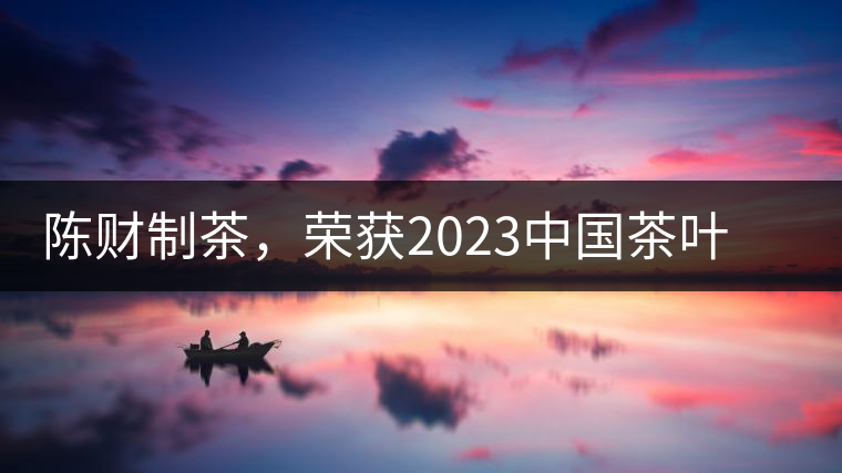 陳財(cái)制茶，榮獲2023中國(guó)茶葉十大領(lǐng)軍人物稱號(hào)