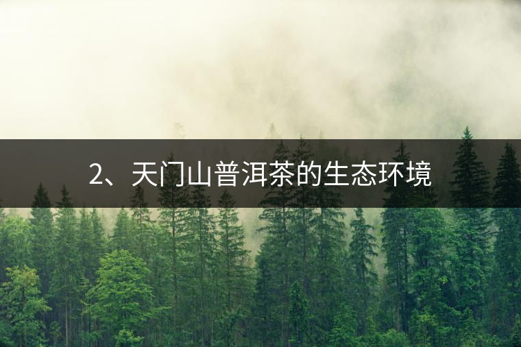 2、天門山普洱茶的生態(tài)環(huán)境