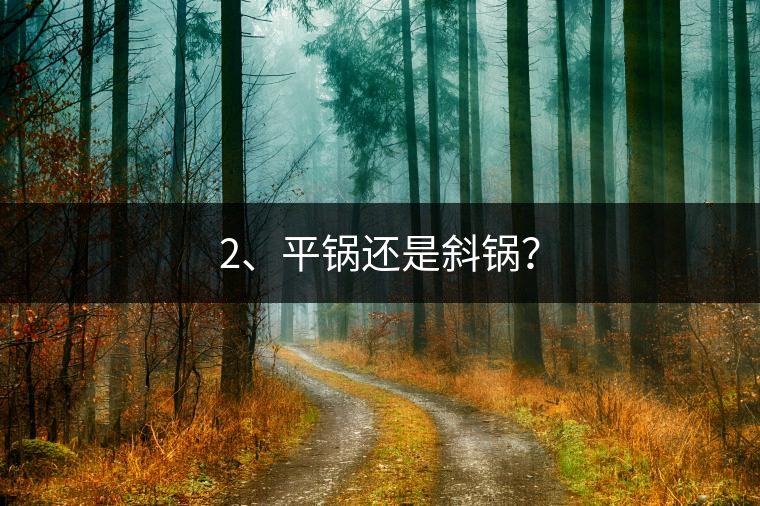 2、平鍋還是斜鍋？