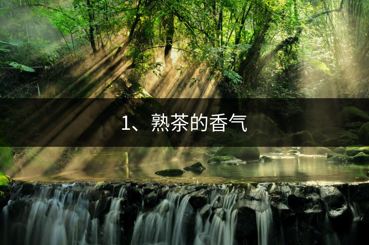 1、熟茶的香氣