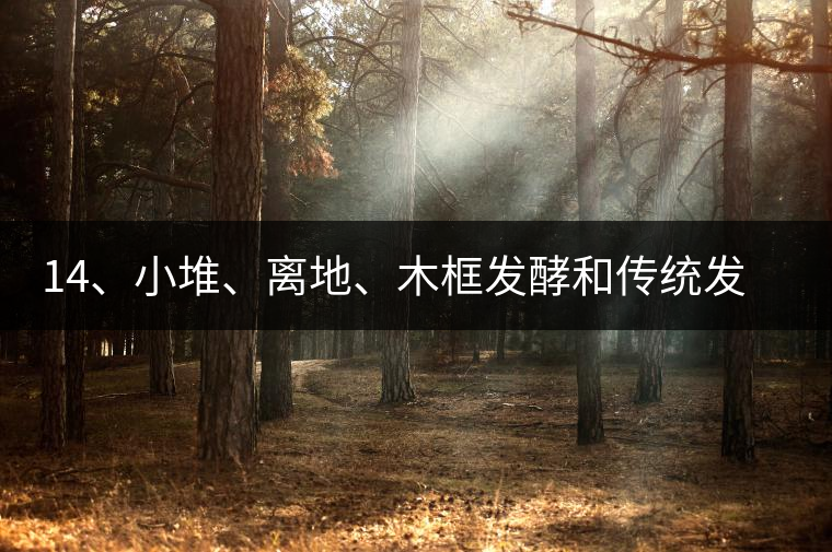 14、小堆、離地、木框發(fā)酵和傳統(tǒng)發(fā)酵