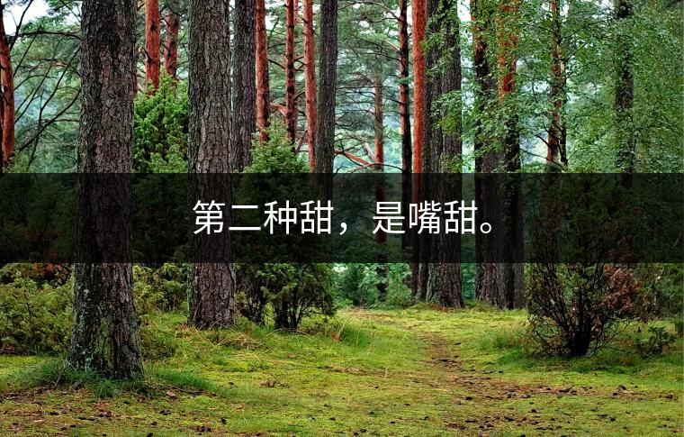 第二種甜，是嘴甜。