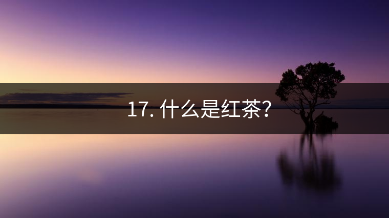 ? 17. 什么是紅茶？