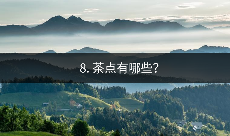 ?? 8. 茶點(diǎn)有哪些？